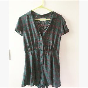 Floral print urban outfitters romper